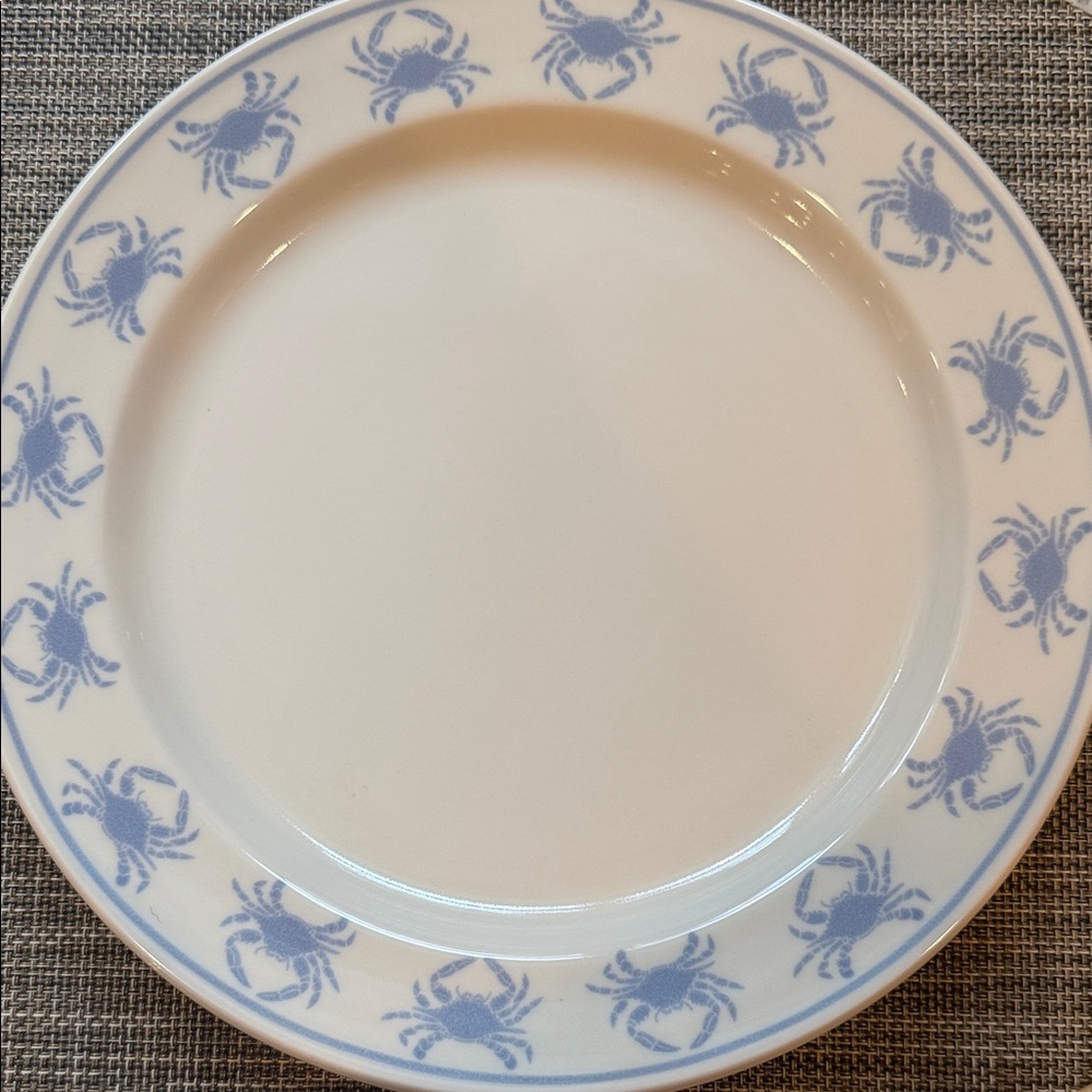Set of 4 Gemware Coastal Blue Crab Dinner Plates